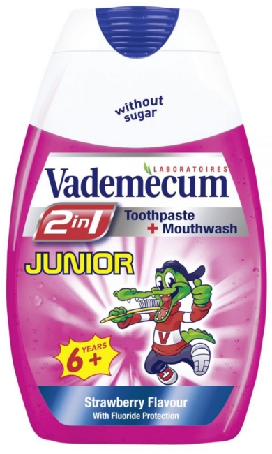 Vademecum 2in1 fogkr�m+sz�j�bl�t� 75ml Junior eper